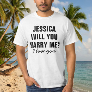 Camisa personalizada para propuesta de matrimonio 