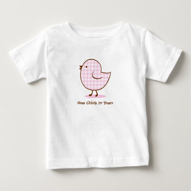 Camisa personalizada polluelo del bebé de la (Anverso)