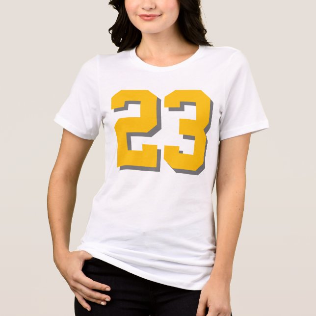 Camisa personalizado 23, Tee de triple mezcla nume (Anverso)