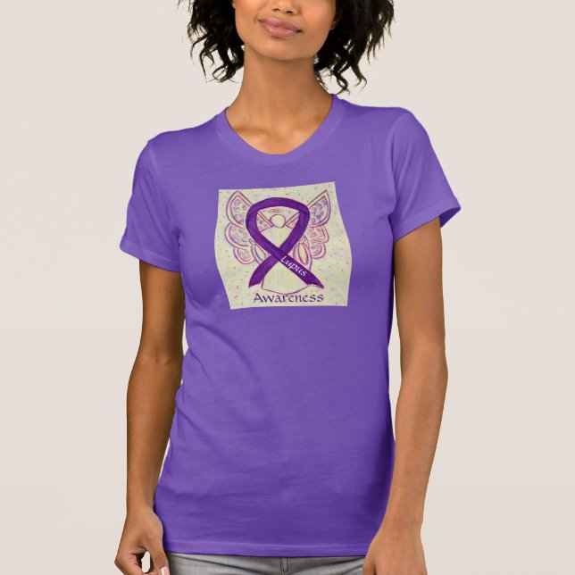 Camisa Personalizado Angel Cinta Púrpura (Anverso)