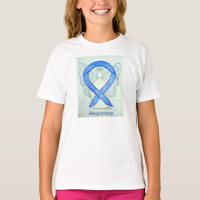 Camisa Personalizado Angel de Cinta Azul de Concie (Anverso)