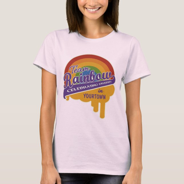 Camisa personalizado arcoiris del equipo (Anverso)