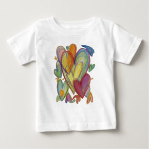 Camisa Personalizado de arte con corazones amoroso