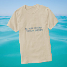 Camisa Personalizado de latitud y longitud