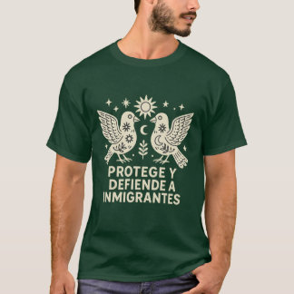 Camisa por los derechos de los inmigrantes de arte