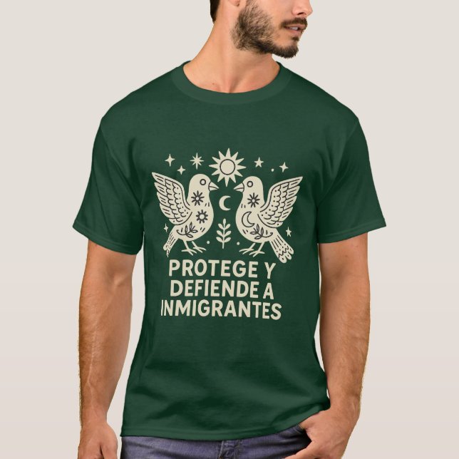 Camisa por los derechos de los inmigrantes de arte (Anverso)