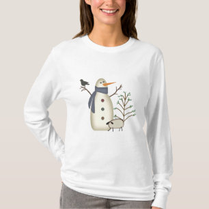 Camisa primitiva del muñeco de nieve del país