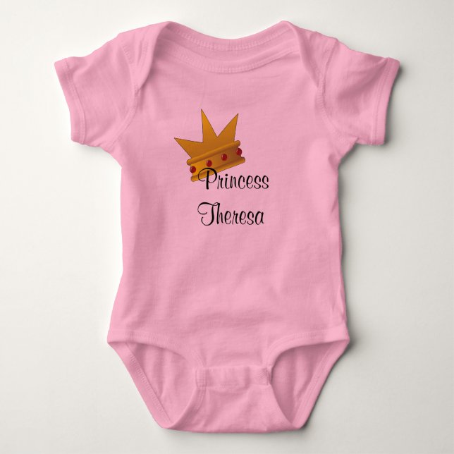 Camisa Princesa Personalizada - Primer Tee del Beb (Anverso)