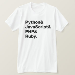 Camisa programada de rubíes del PHP del Javascript