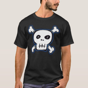 Camisa punky negra del cráneo