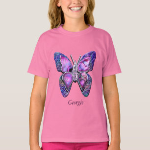 Camisa púrpura de la chispa de la mariposa