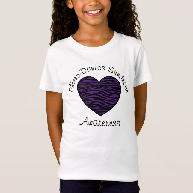 Camisa púrpura del corazón de la cebra de la (Anverso)
