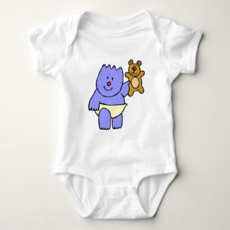 CAMISA PÚRPURA DEL NIÑO DEL OSO DEL BEBÉ