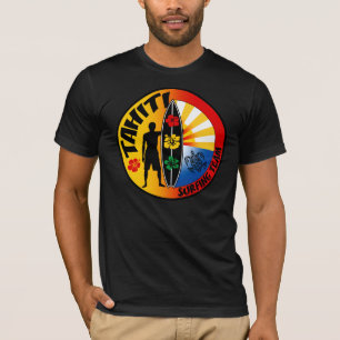 Camisa que practica surf de Tahití