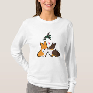 Camisa que se besa del Corgi del muérdago