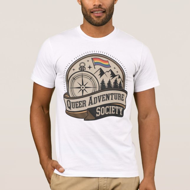 Camisa Queer Adventure Society - Explorador de cos (Anverso)