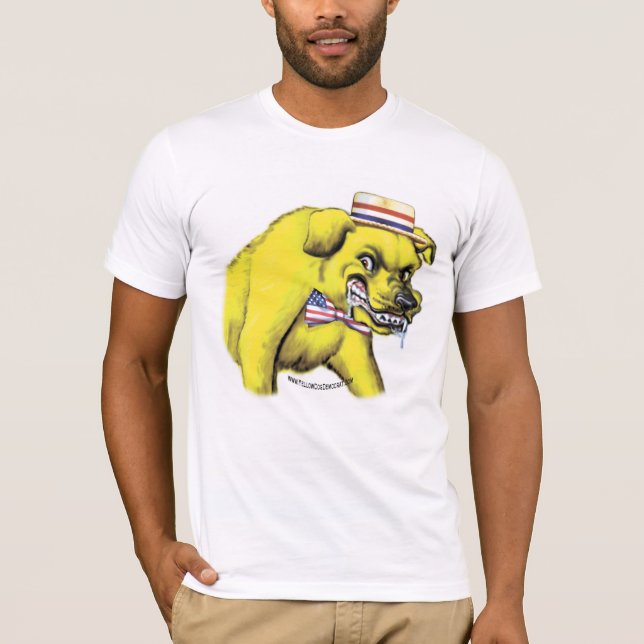 Camisa rabiosa del perro amarillo (Anverso)