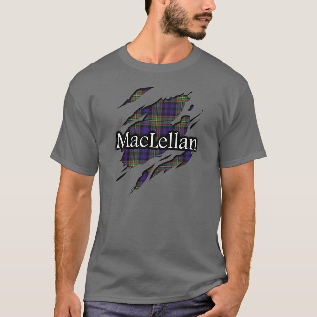 Camisa rasgada tartán de MacLellan del clan (Anverso)