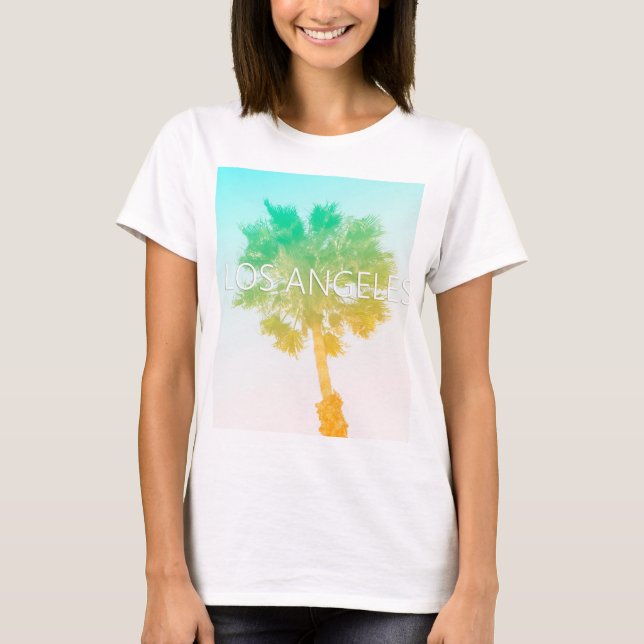 Camisa retra de la palmera de Ombre Los Ángeles (Anverso)