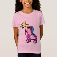 Camisa retra de Rollerskate del chica del