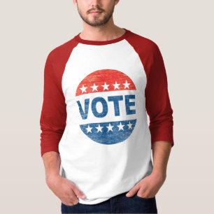 Camisa retra del béisbol del voto