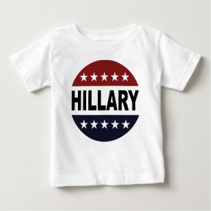 Camisa retra del botón de Hillary 2016 del bebé