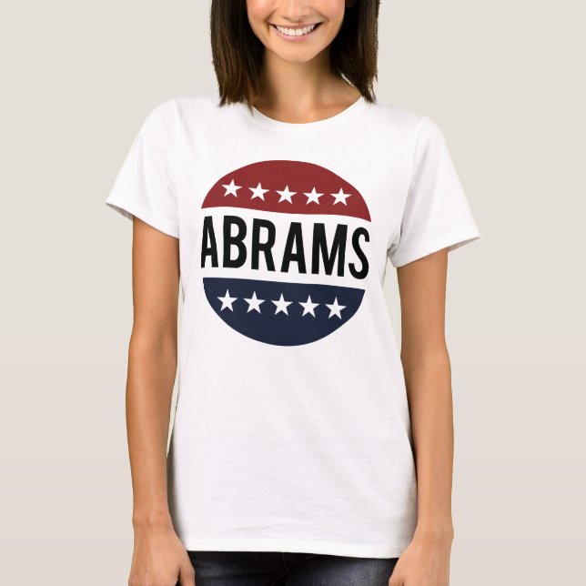 Camisa retra del botón de Stacey Abrams del voto (Anverso)