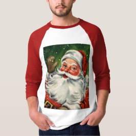 Camisa retra del raglán del KRW Santa