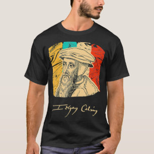 Camisa Retro de la Figura Histórica de John Calvin