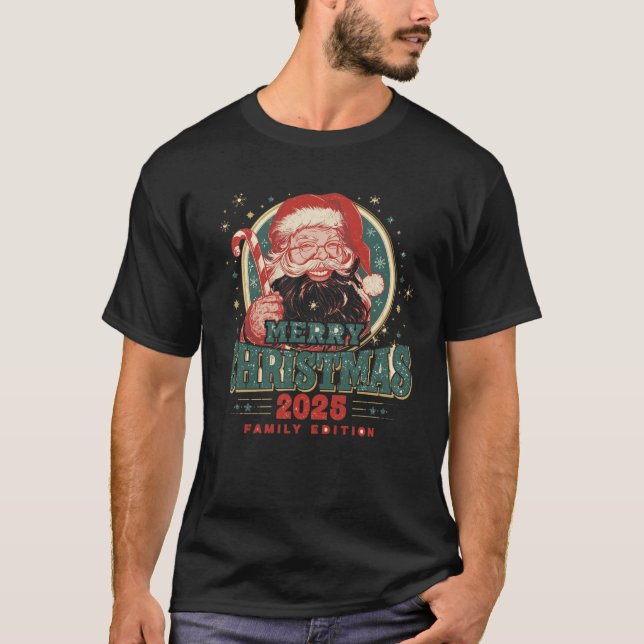 Camisa Retro Santa Merry Christmas 2025 (Anverso)
