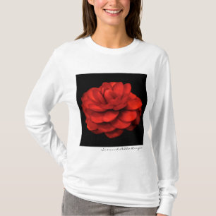Camisa roja de la camelia