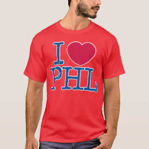 Camisa roja de la camisa de I <3 PHL (roja/azul)