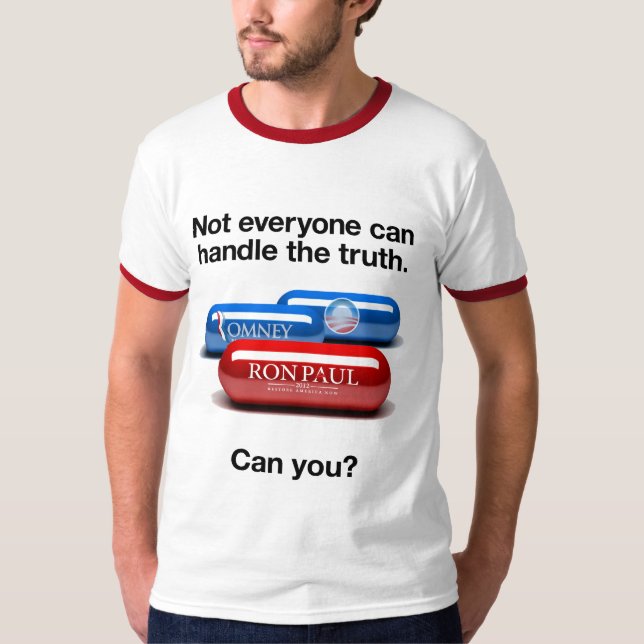 Camisa roja de la píldora de Ron Paul (Anverso)