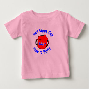 Camisa roja de la taza de Sippy