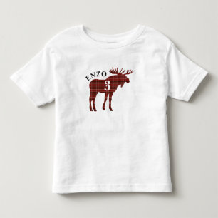 Camisa roja del cumpleaños de los alces de la tel