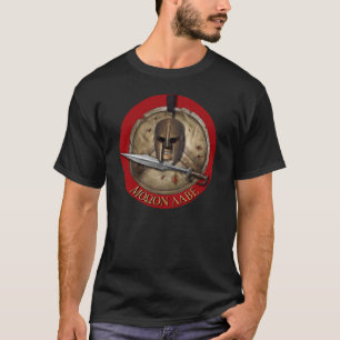 Camisa roja espartano del backg de Molon Labe del