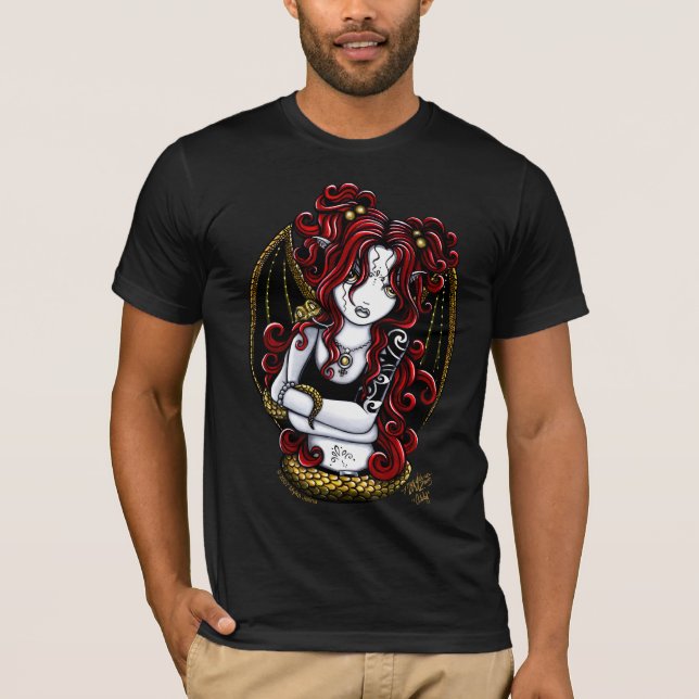 Camisa roja gótica de la hada de la serpiente del (Anverso)