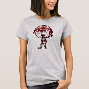Camisa roja para mujer del gris ZLB (la tela añad
