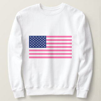 Camisa rosa con bandera preppy