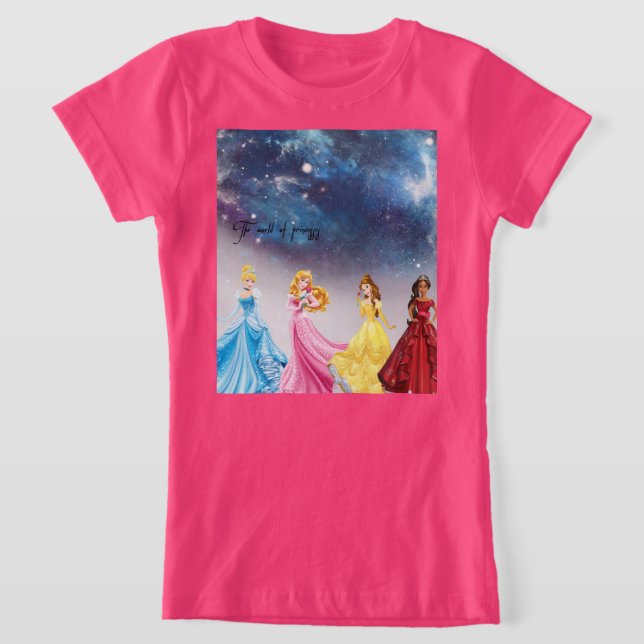 Camisa rosa con hermosas princesas  (Distribución)