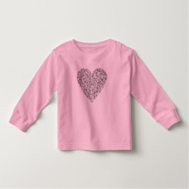 Camisa rosa de corazón dulce