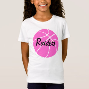 Camisa rosada de encargo linda del baloncesto de