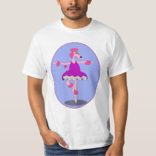 Camisa rosada de la bailarina del caniche