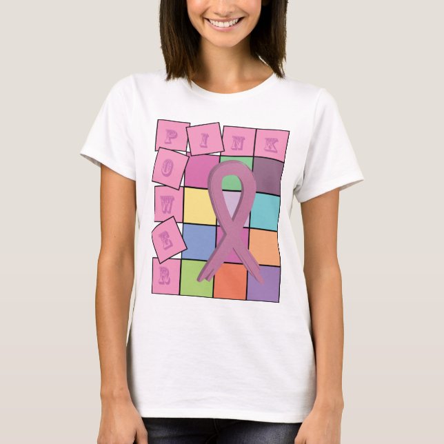 Camisa rosada de la cinta de la conciencia del (Anverso)
