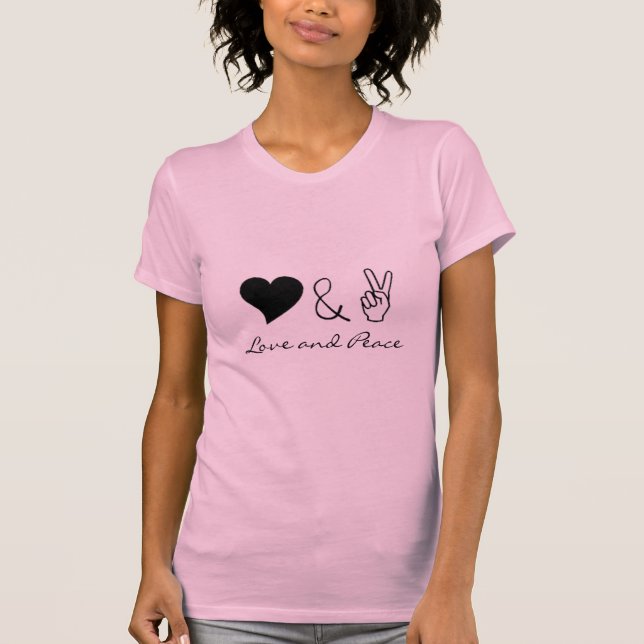 Camisa rosada de la paz y del amor (Anverso)