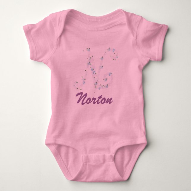 Camisa rosada del bebé de Norton (Anverso)