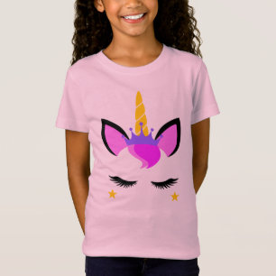 Camisa rosada hermosa del unicornio