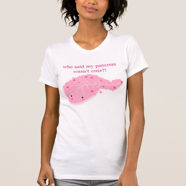 Camisa rosada linda del páncreas (Anverso)
