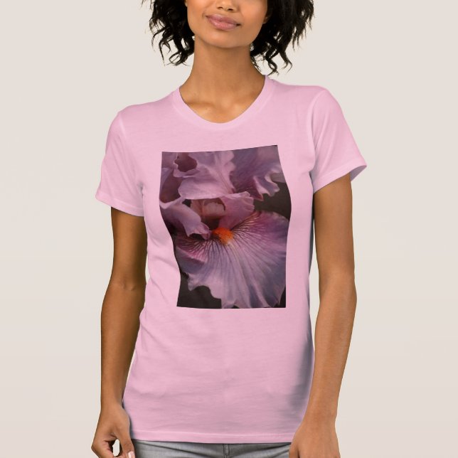 Camisa rosada menuda rosada del iris (Anverso)