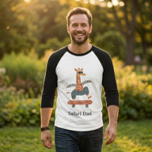 Camisa Safari Dad Giraffe Raglan | Día del Padre